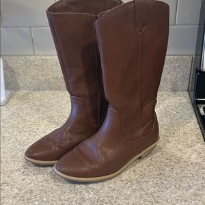 Brown Leather Girls’ Boots